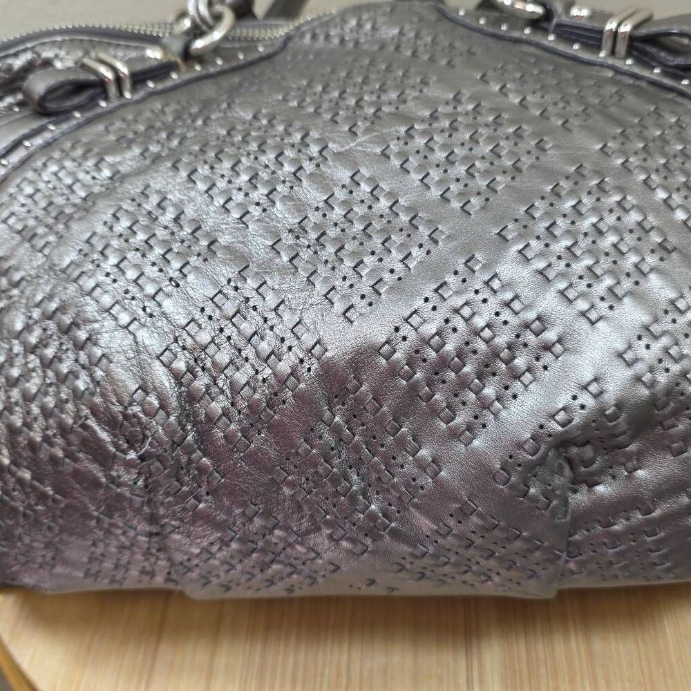 Coach Madison Woven Leather Sophia Satchel - Picture 13 of 16